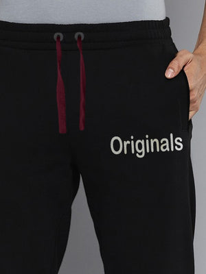 NXT Terry Fleece Jogger Sweatpant For Men-Black-BE2579