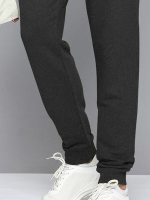 NXT Terry Fleece Jogger Sweatpant For Men-Charcoal Melange-BE2681