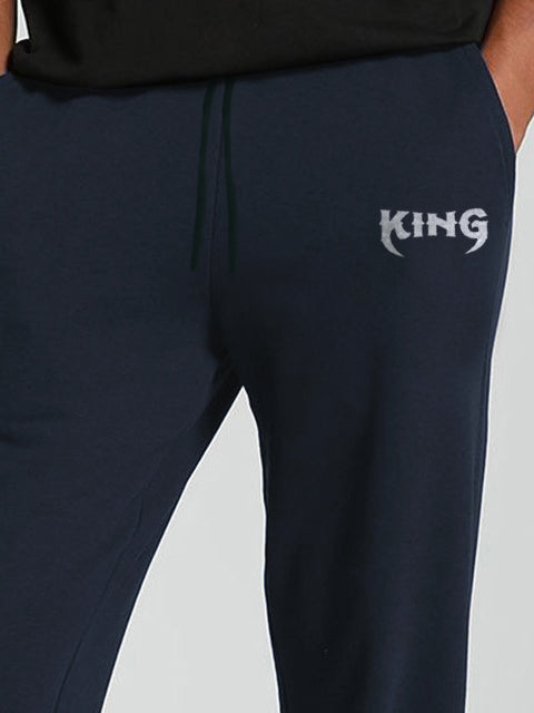 NXT Terry Fleece Jogger Sweatpant For Men-Navy-BE2654