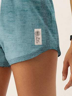 NXT Terry Fleece Short For Ladies-Green Melange-BE2779