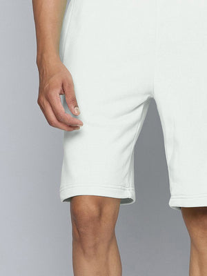 NXT Terry Fleece Faded Short For Men-Smoke White-BE2781