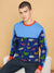 NXT Terry Fleece Sweatshirt For Men-Sky with Allover Print-BE2751