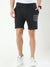 NYC POLO Terry Fleece Short For Men-Charcoal Melange-BE2771