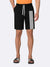 NYC Polo Fleece Short For Men-Black with Grey Melange Panel-BE2986/BR14786