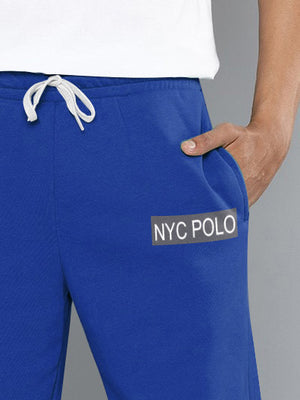 NYC Polo Terry Fleece Short For Men-Blue-BE2766