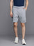 NYC Polo Terry Fleece Short For Men-Grey Melange-BE2767