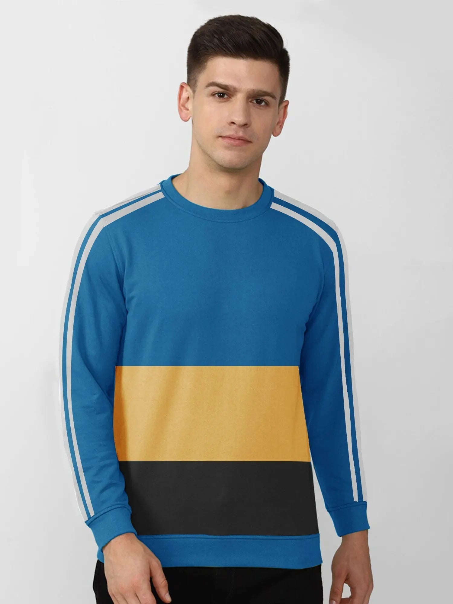 Adidas panel outlet crew sweatshirt