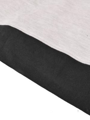 Premium Quality Crew Neck Fleece Sweatshirt For Men-Dark Grey With Maroon & Grey Panels-BE18