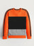 Next Fleece Crew Neck Sweatshirt For Men Orange with Panels-SP97
