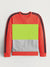 Next Fleece Crew Neck Sweatshirt For Men Orange With Panels-SP108