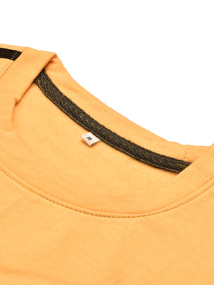 Next Fleece Crew Neck Sweatshirt For Men Yellow with Panels-SP94