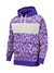 Next Fleece Pullover Hoodie For Ladies-Purple With Allover & Pannel-SP7478 Next