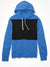 Next Fleece Pullover Hoodie For Men-Blue with Black Panel-BE186