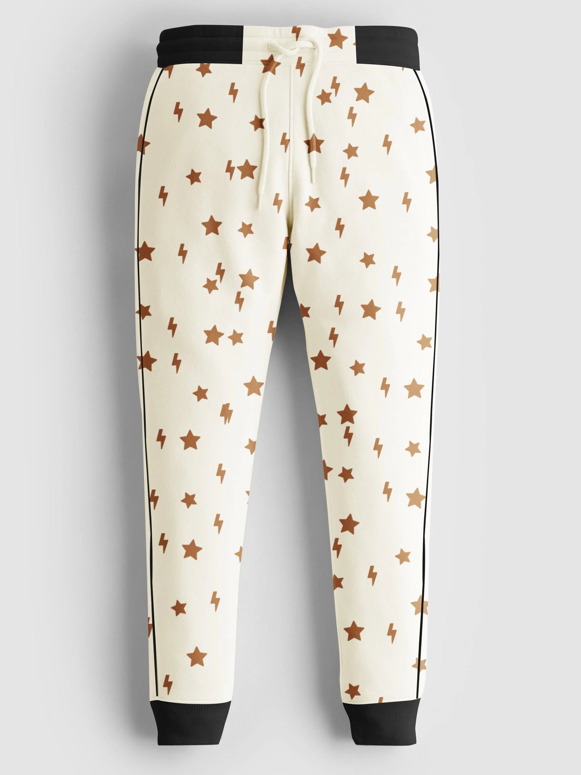 Next Terry Fleece Slim Fit Trouser For Men-Off White with Allover Stars-BE17403 Online Store