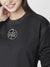 Next Crew Neck Fleece Faded Sweatshirt For Women-Rosy Black-BE2718