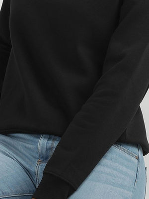 Next Crew Neck Fleece Sweatshirt For Women-Black-BE2715/BR14610