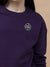 Next Crew Neck Fleece Sweatshirt For Women-Dark Purple-BE2714/BR14609