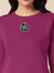 Next Crew Neck Fleece Short Body Sweatshirt For Women-Magenta-BE2717