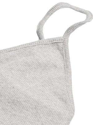 Next Ribbed Strappy Top For Baby Gilrs-Grey Melange-BE1055