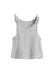 Next Short Body shoulder Knot Sleeveless Shirt For Girls-Grey Melange-BE1486