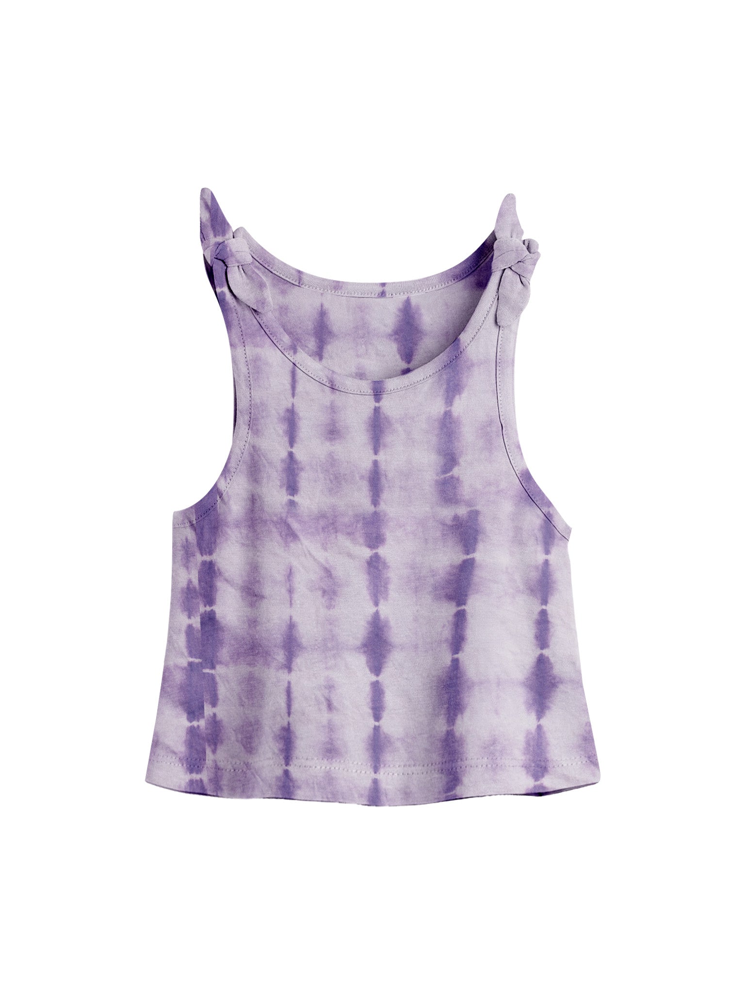 Next Short Body shoulder Knot Sleeveless Shirt For Girls-Tie and Dye-BE1485