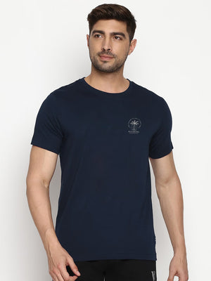 Next Single Jersey Crew Neck Tee Shirt For Men-Navy-BE1045