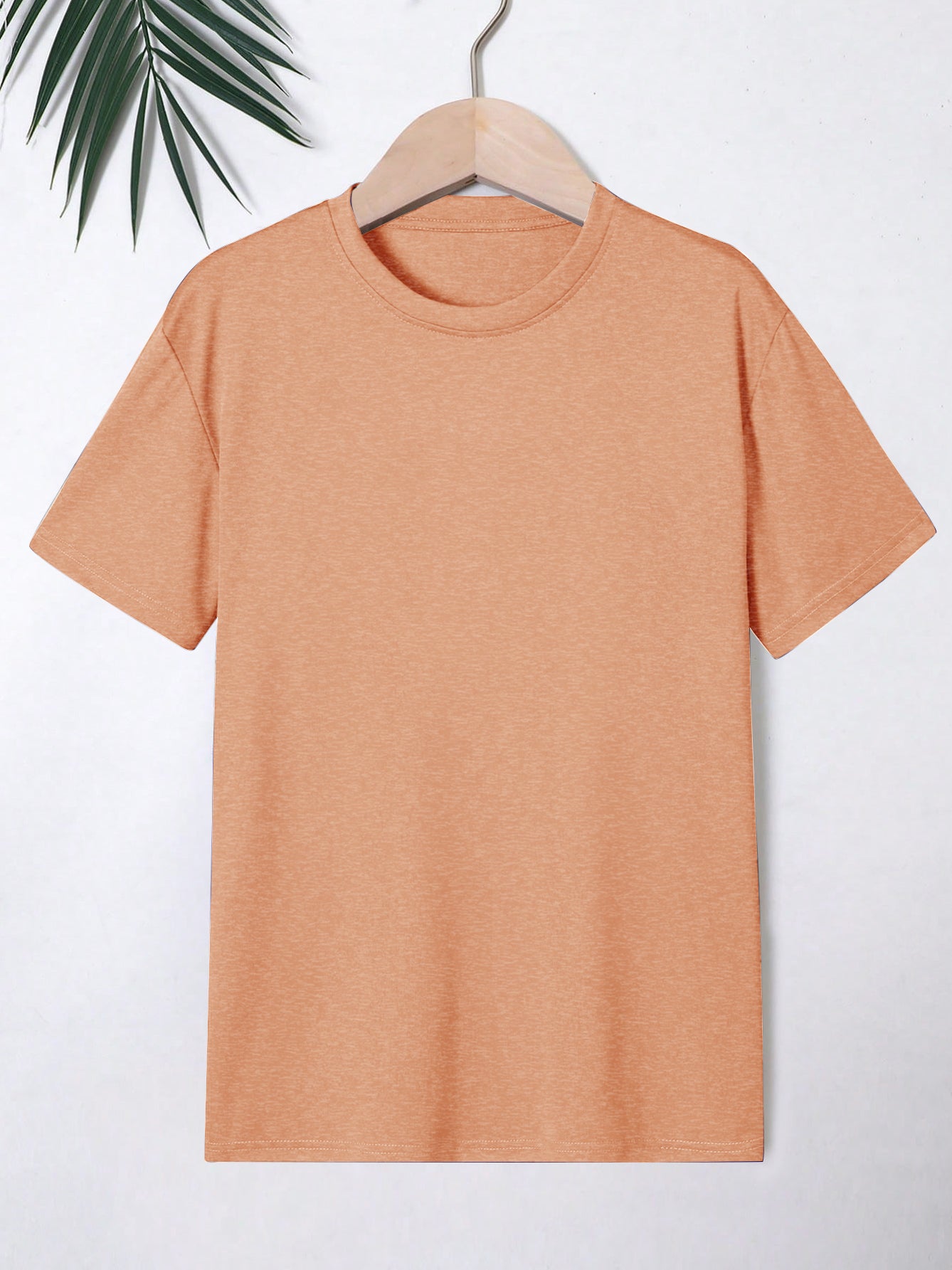 Next Single Jersey Crew Neck Tee Shirt For Kids-Orange Melange-SP3072