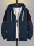 Next Terry Fleece Zipper Hoodie For Men-Navy Melange with Maroon Panel-BE2245