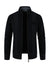 Next Wool Zipper Mock Neck with Emb For Men-Black-BE2028/BR14149