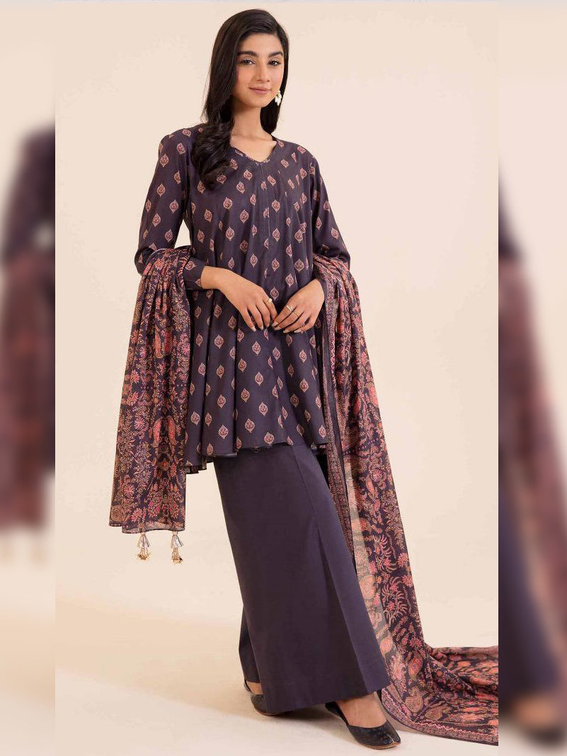 Nishat Digital Printed Lawn Unstitched 3 Pcs Suit For Women-BE2989/LV298