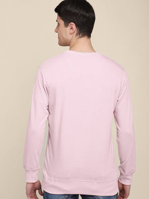 Nyc Polo Crew Neck Fleece Sweatshirt For Men-Light Pink-BE610