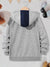 Nyc Polo Fleece Zipper Hoodie For Kids-Grey Melange-BE2775