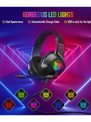 Onikuma K19 RGB Wired Stereo Gaming Headset with True Noise Cancellation-BE2249/BR14386