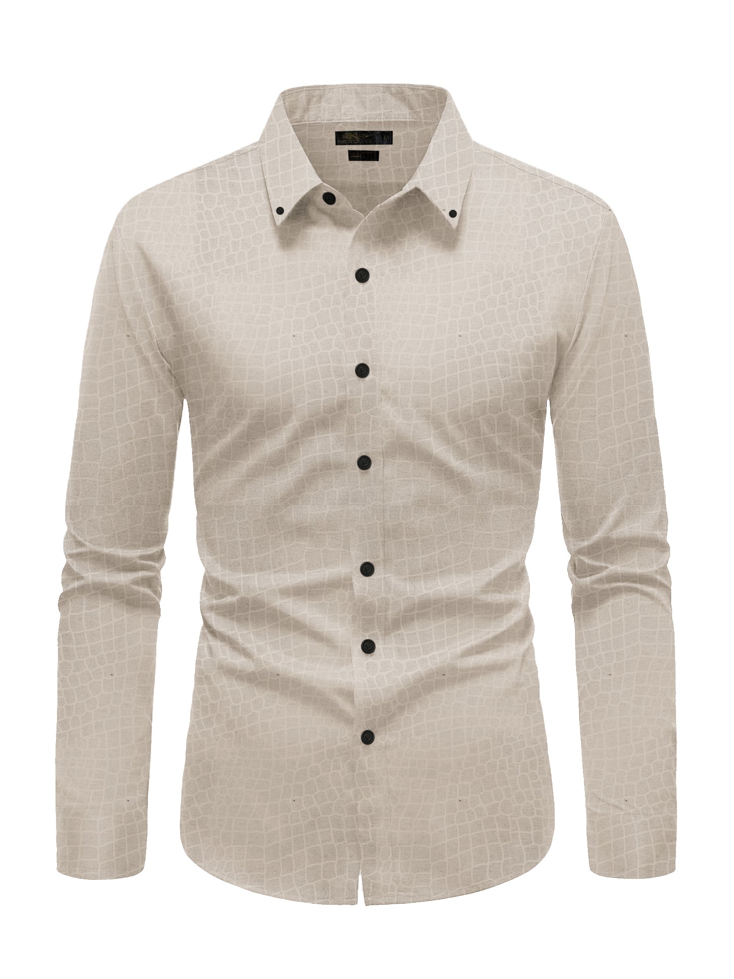 Oxen Nexoluce Premium Slim Fit Casual Shirt For Men-Skin with Allover Print-BE1172