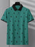 PRL Summer Polo Shirt For Men-Dark Green with Allover Print-BE737/BR12987