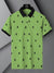 PRL Summer Polo Shirt For Men-Green with Allover Print-BE748