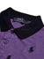 PRL Summer Polo Shirt For Men-Purple Melange with Allover Print-BE718/BR12970