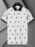 PRL Summer Polo Shirt For Men-White with Allover Print-BE719/BR12971