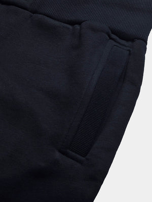 PYPR Fleece Slim Fit Jogger Trouser For Men-Navy-BE2041/BR14170