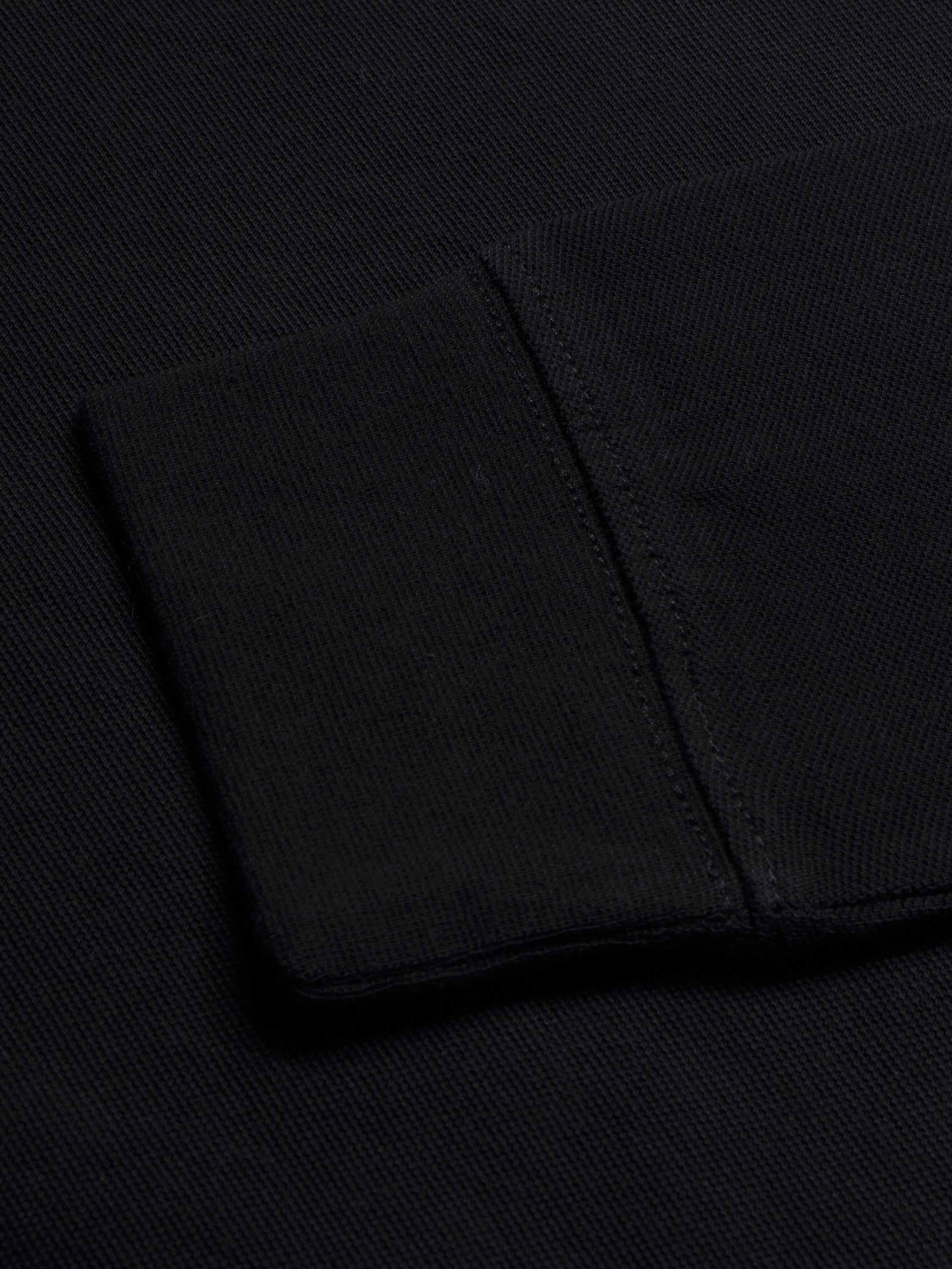 PYPR Summer Solid Long Sleeve Polo Shirt For Women-Black-BE1642/BR13873