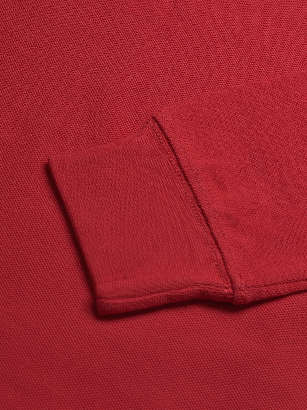 PYPR Summer Solid Long Sleeve Polo Shirt For Women-Red-BE1639/BR13870