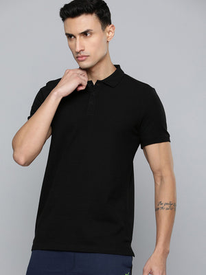 PYPR Summer Solid Polo Shirt For Men-Black-BE1588/BR13819