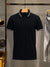 PYPR Summer Solid Polo Shirt For Men-Black-BE2089/BR14205