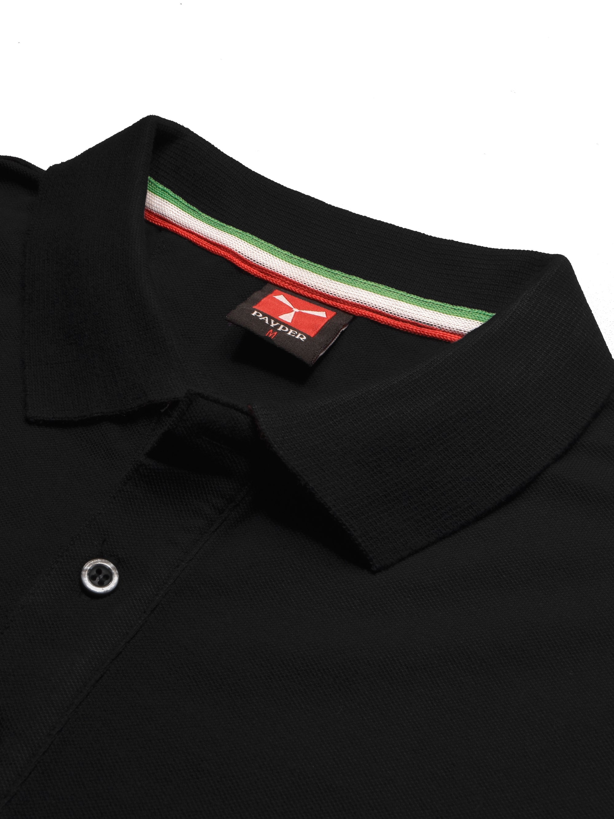 PYPR Summer Solid Polo Shirt For Men-Black-BE2090/BR14206