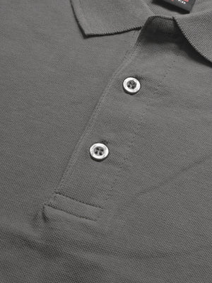 PYPR Summer Solid Polo Shirt For Men-Grey-BE1590