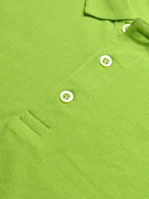 PYPR Summer Solid Polo Shirt For Men-Lime Green-BE1591