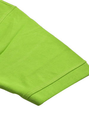 PYPR Summer Solid Polo Shirt For Men-Lime Green-BE1591