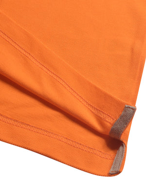 PYPR Summer Solid Polo Shirt For Men-Orange-BE1596/BR13827