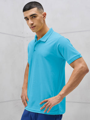 PYPR Summer Solid Polo Shirt For Men-Sky Blue-BE1593/BR13824