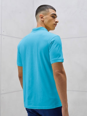 PYPR Summer Solid Polo Shirt For Men-Sky Blue-BE1593/BR13824